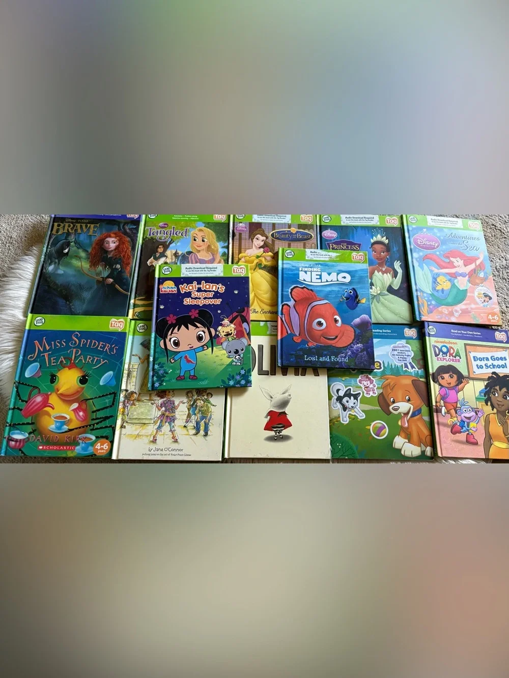 Lot of 12 Leap Frog Tag Interactive Books Early Learning Reading Disney Princess